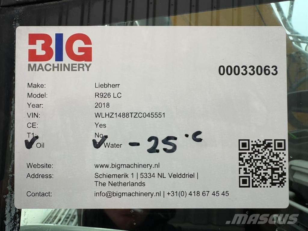 Liebherr R926 LC Vikšriniai ekskavatoriai