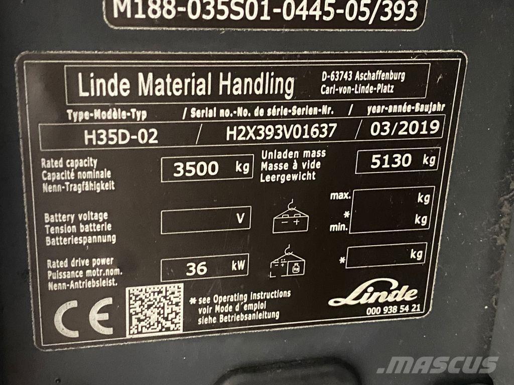 Linde H35D-02 Dyzeliniai krautuvai