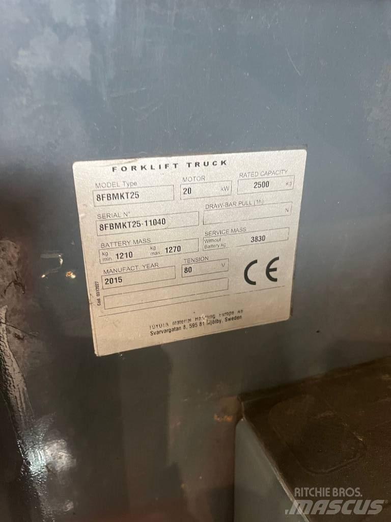 Toyota 8 FBMKT 25 Elektriniai šakiniai krautuvai