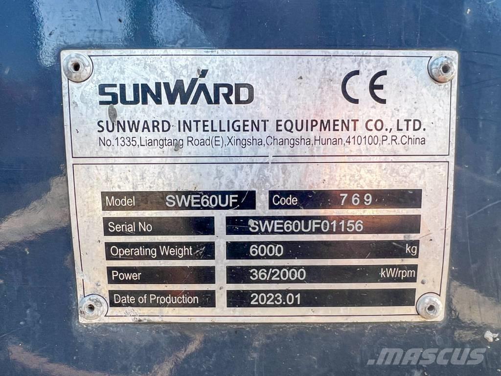 Sunward 60UF Mini ekskavatoriai < 7 t