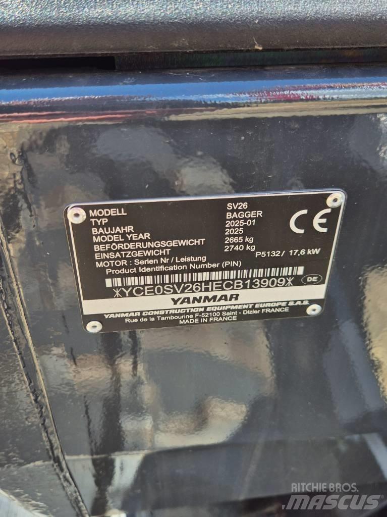 Yanmar SV26 Advance Mini ekskavatoriai < 7 t