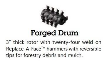 CBI 6400 forged drum Medienos smulkintuvai