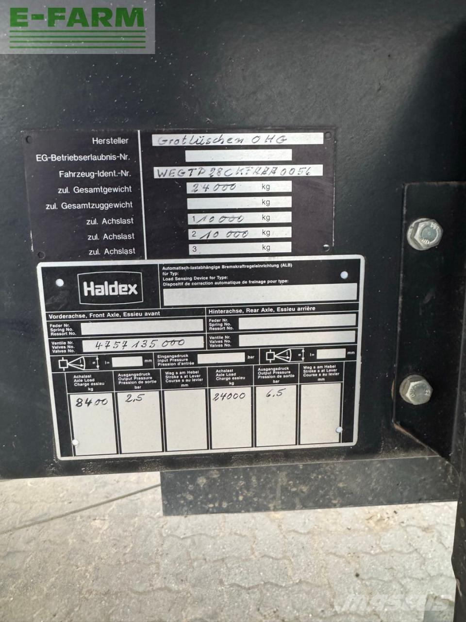  Güde Grotlüschen Bendrosios paskirties priekabos