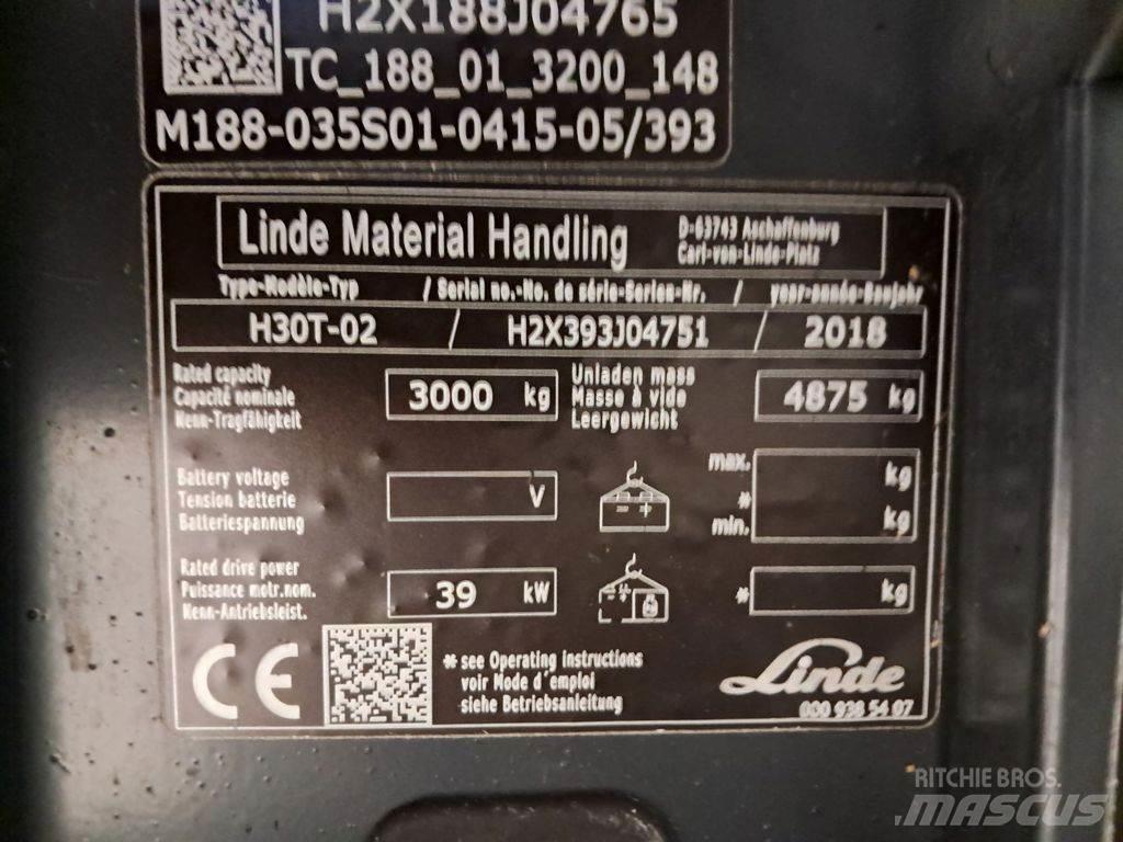 Linde H30T-02 LPG (dujiniai) krautuvai