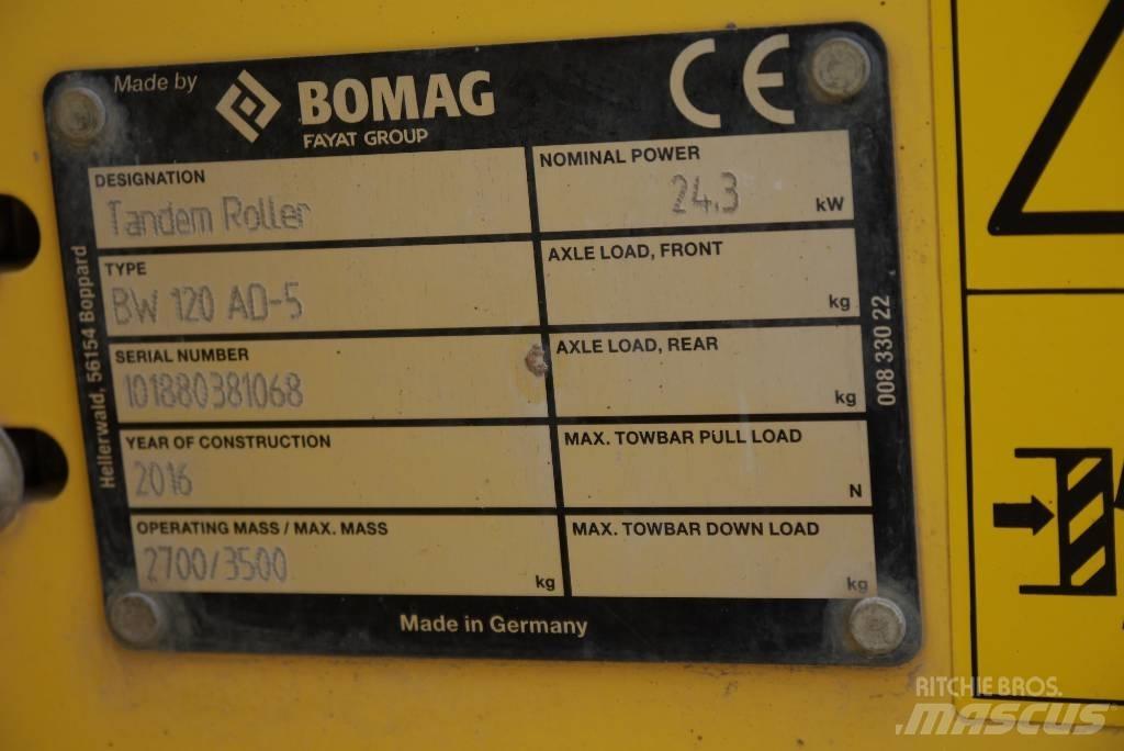 Bomag BW 120 AD-5 Porinių būgnų volai
