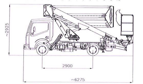 Skyking E209PX Ant vilkikų montuojamos kėlimo platformos