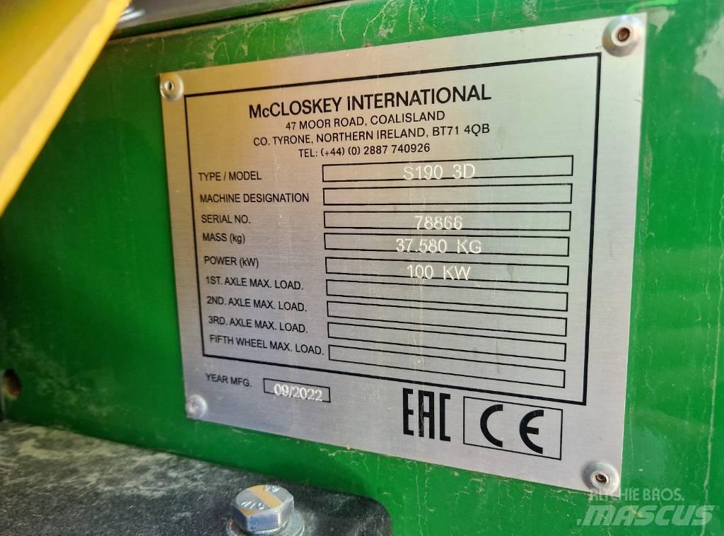 McCloskey S190 Mobilūs sietai