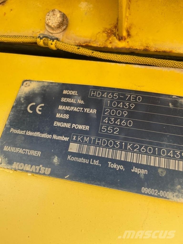 Komatsu HD 465-7 E0 Atliekų išvežimo technika