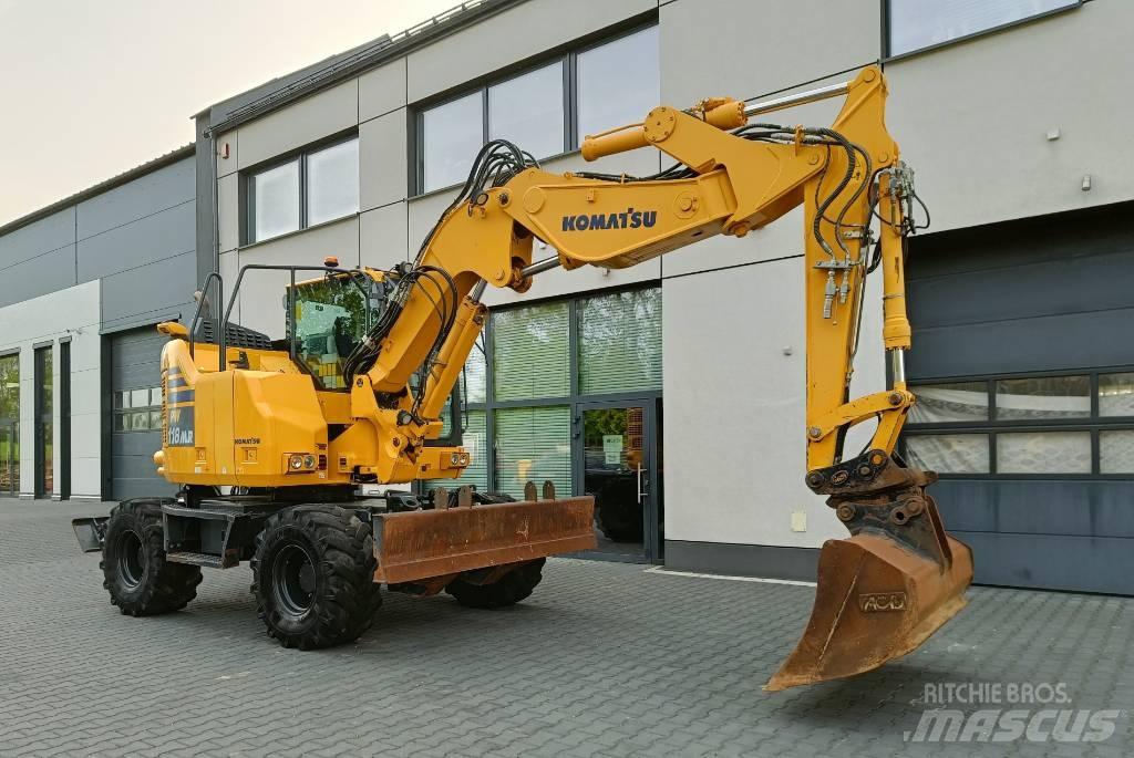 Komatsu PW118 MR-11 Ratiniai ekskavatoriai