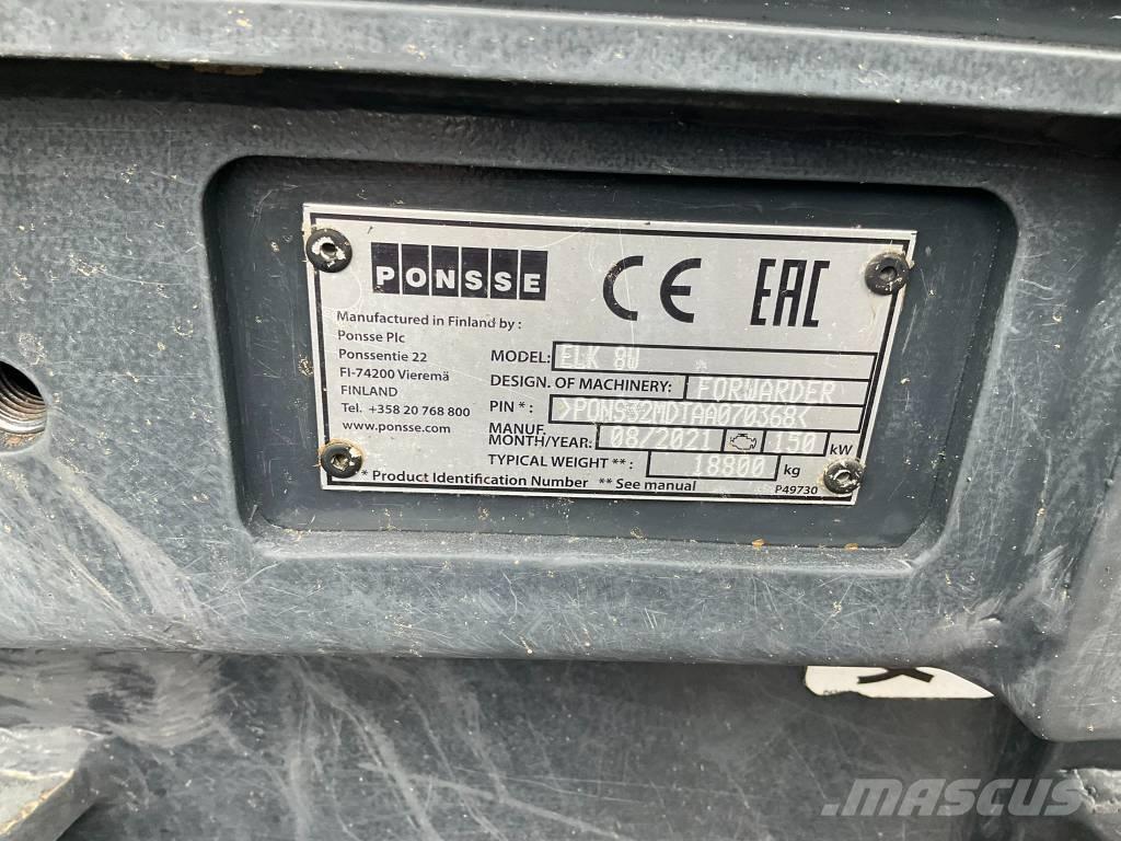 Ponsse ELK 8W Naudoti miškovežiai (Forvarderiai)