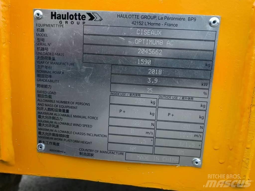 Haulotte OPTIMUM 8 Žirkliniai keltuvai