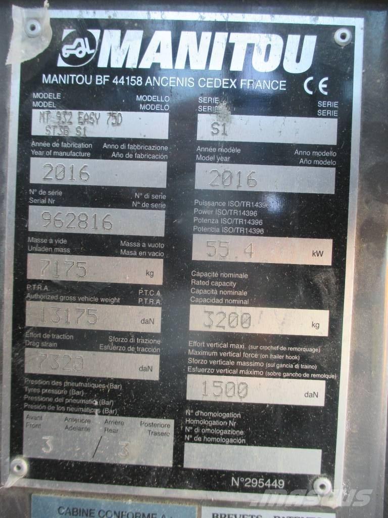 Manitou MT 932 Teleskopiniai krautuvai