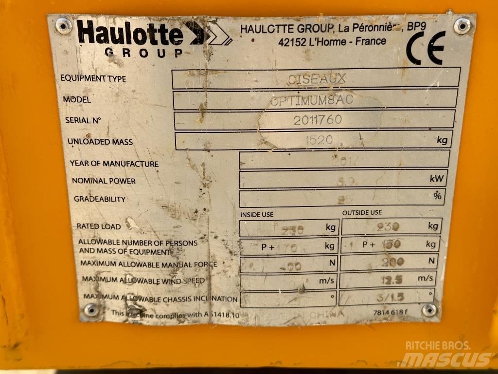 Haulotte OPTIMUM 8 Žirkliniai keltuvai