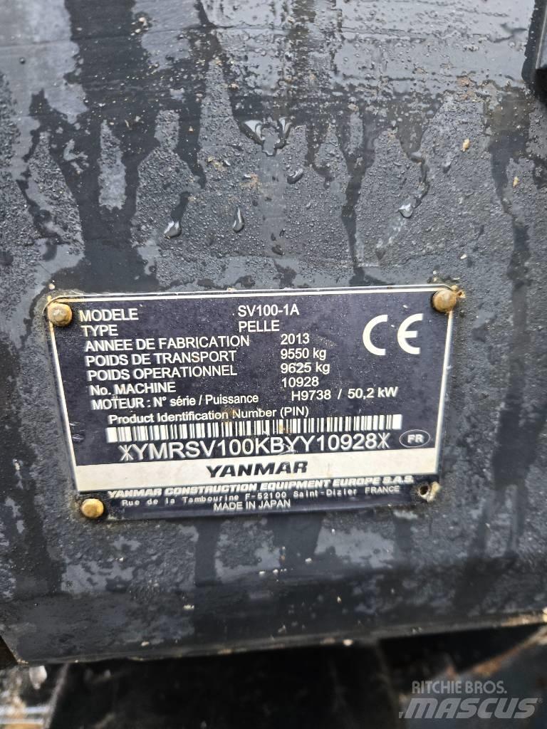 Yanmar SV 100-1A Vidutinės galios ekskavatoriai 7-12 t