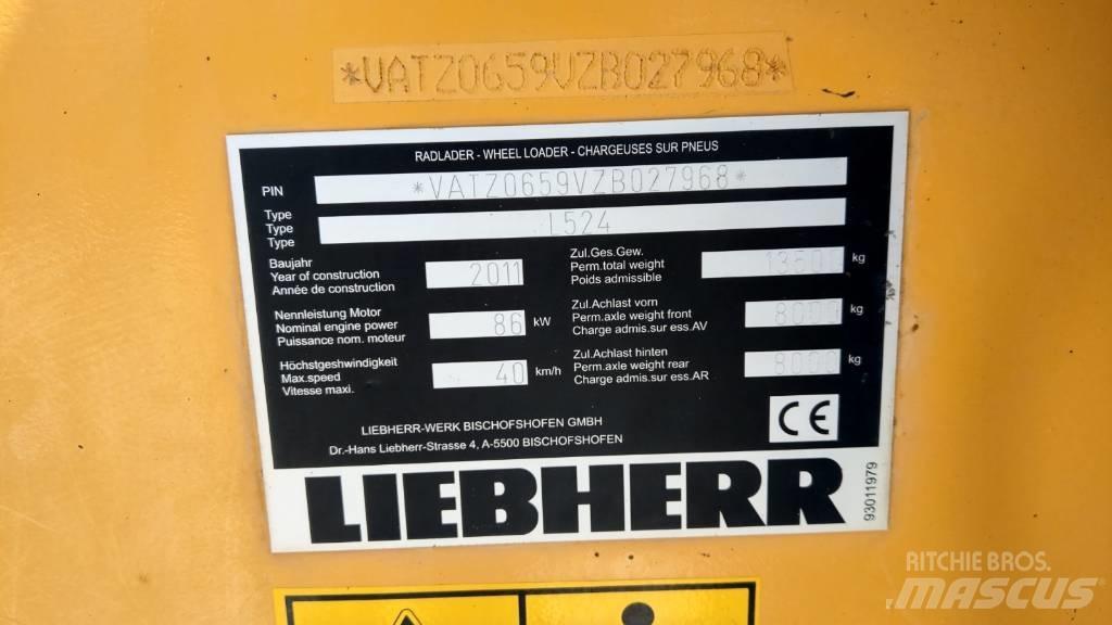 Liebherr L 524 Naudoti ratiniai krautuvai