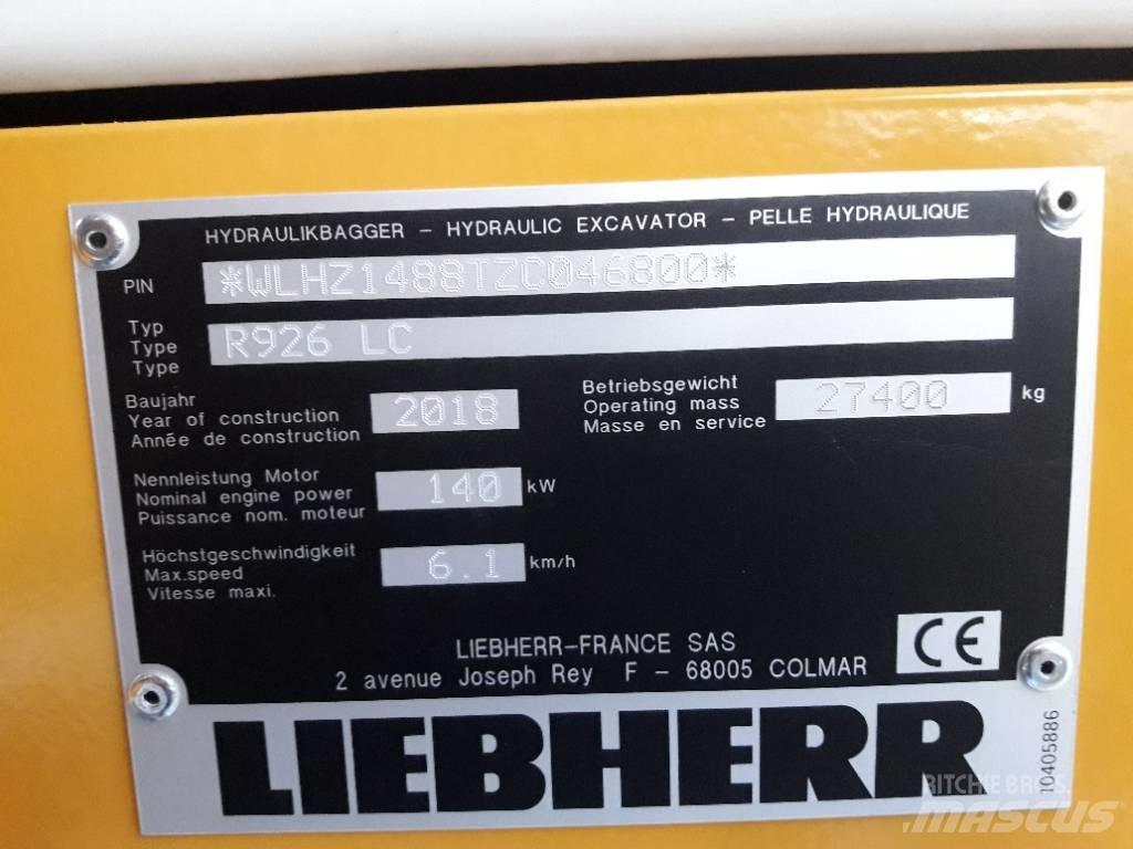 Liebherr R 926 LC Vikšriniai ekskavatoriai