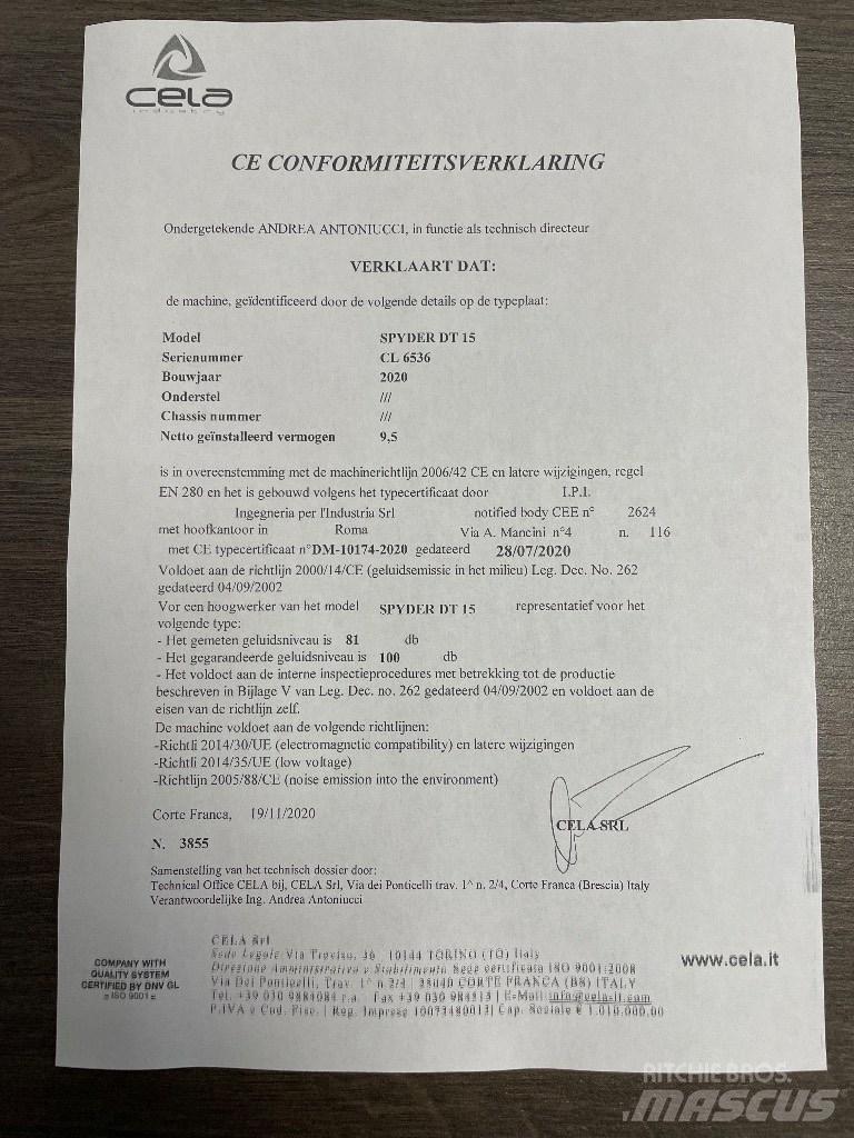 Cela DT 15 Alkūniniai keltuvai