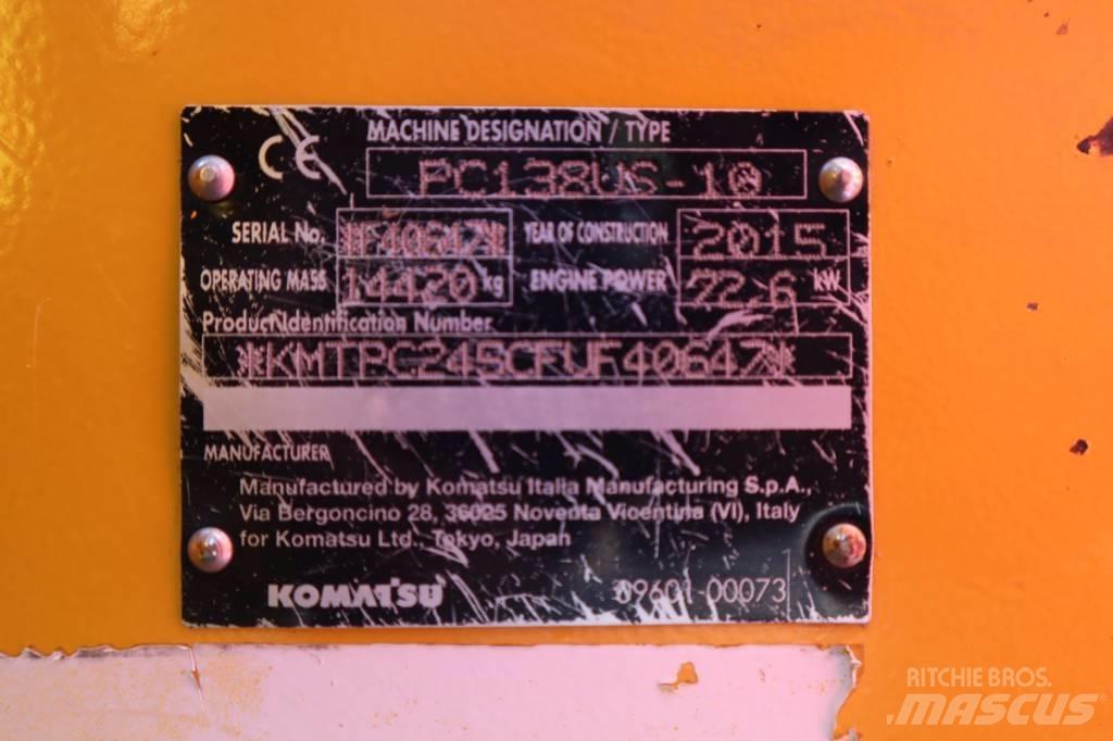 Komatsu PC138US-10 Vikšriniai ekskavatoriai