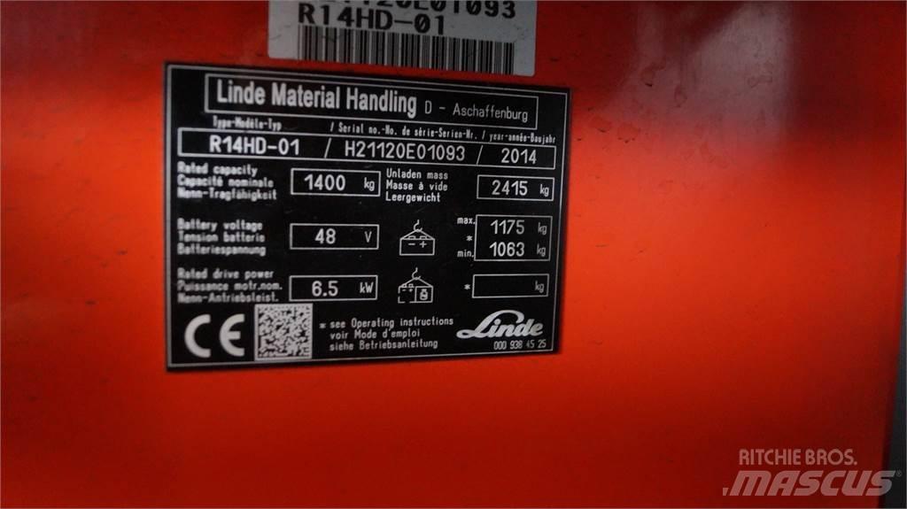Linde R14HD Šakiniai krautuvai su prailgintu keltuvu