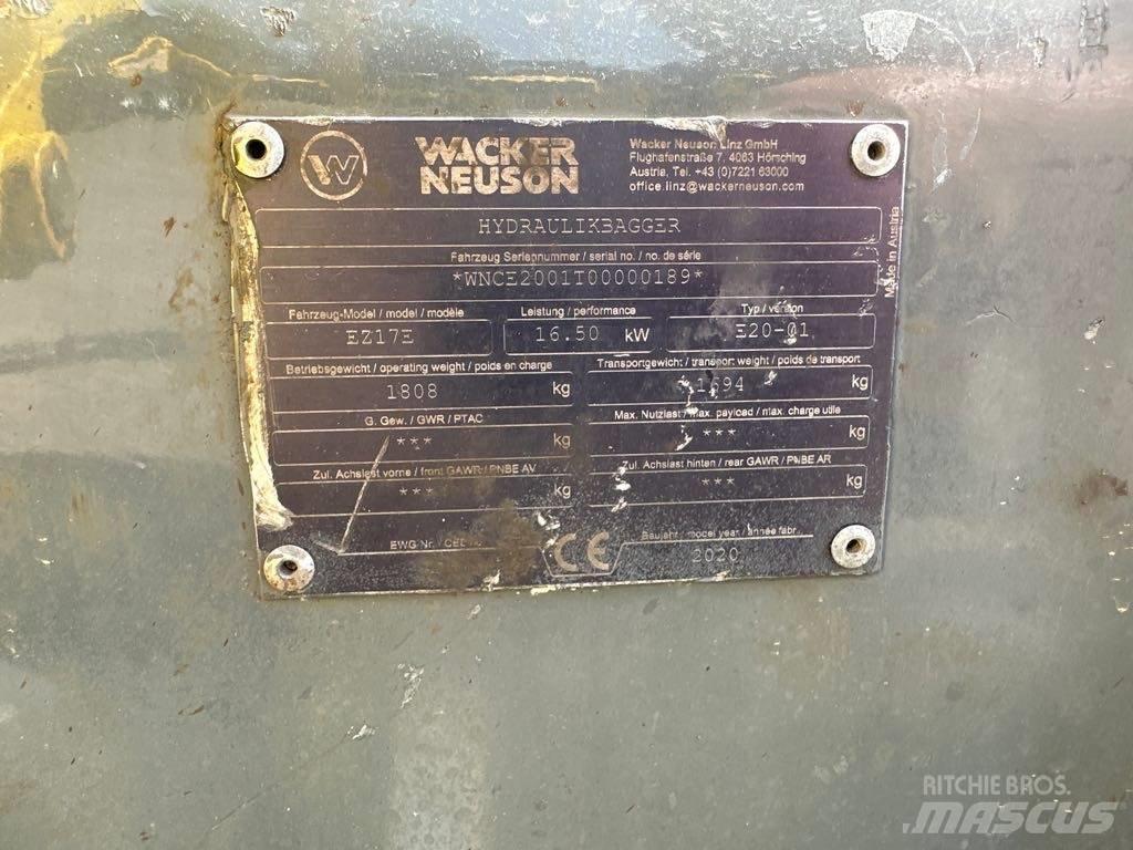 Wacker Neuson EZ17e Vikšriniai ekskavatoriai