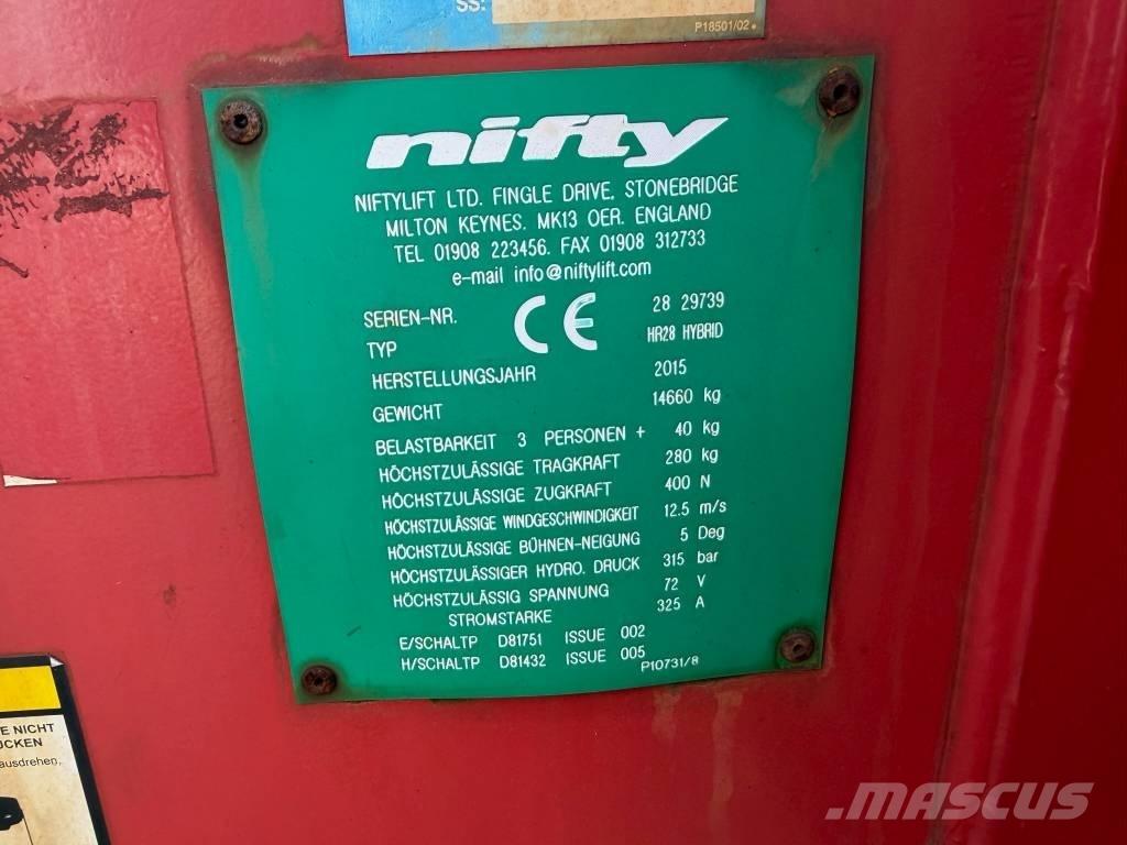 Niftylift HR 28 Alkūniniai keltuvai