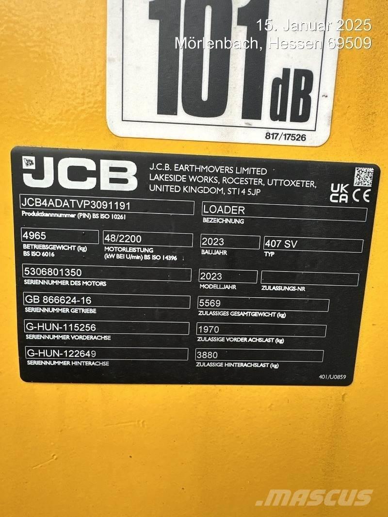 JCB 407 Naudoti ratiniai krautuvai
