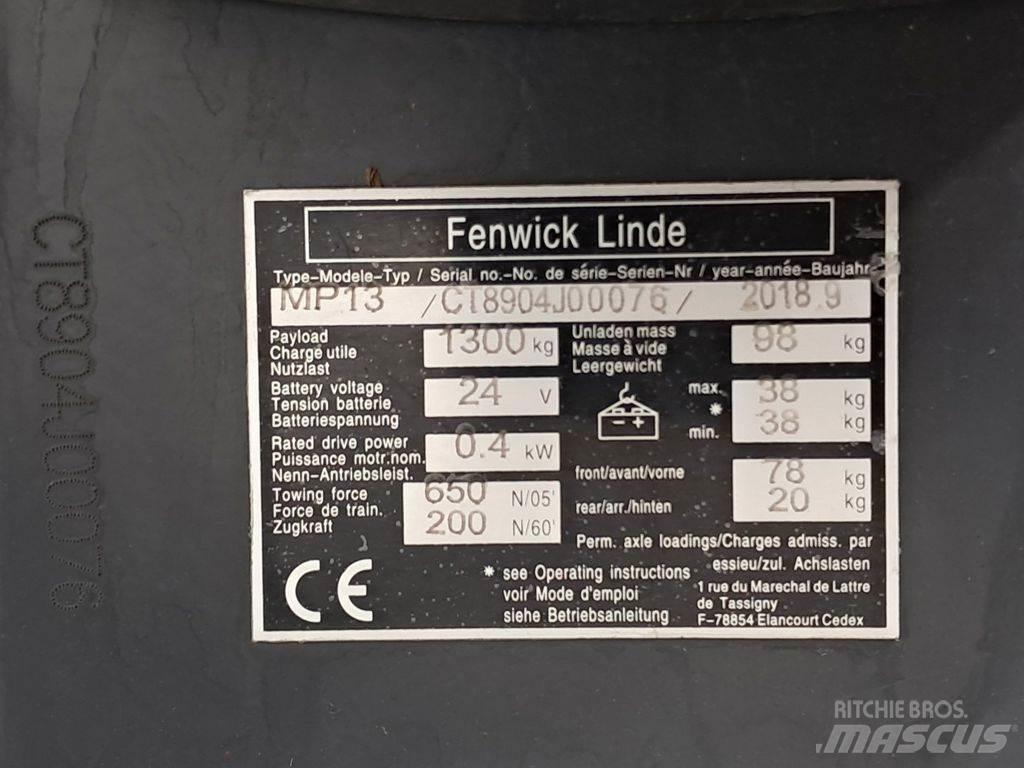 Linde MP13 Rankiniai hidrauliniai vėžimėliai