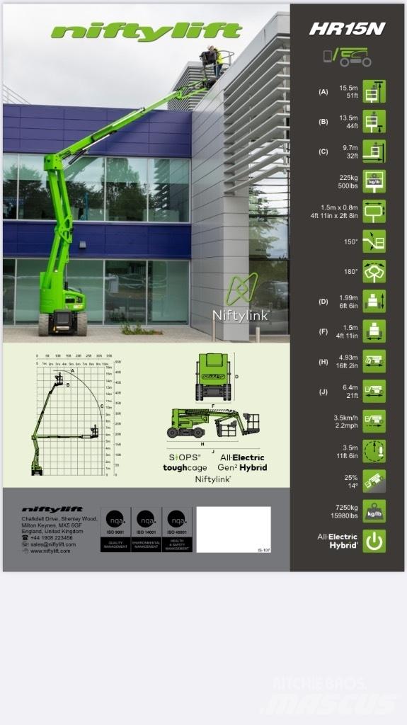 Niftylift HR 15NE Alkūniniai keltuvai