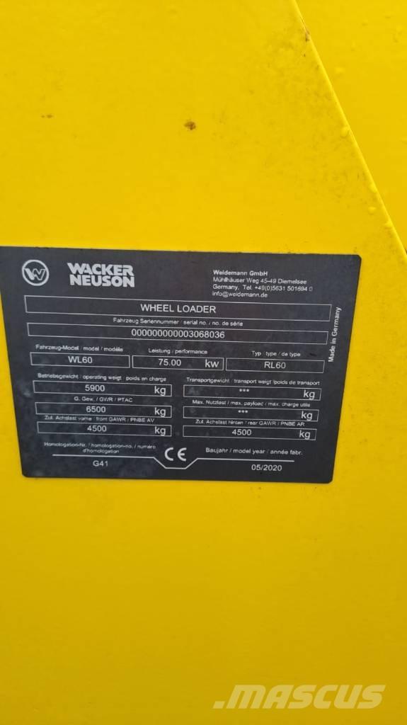 Wacker Neuson WL60 Naudoti ratiniai krautuvai