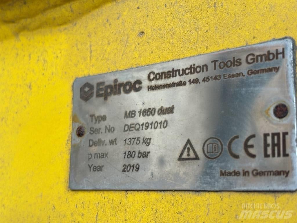 Epiroc MB 1650 Dust Hidrauliniai kūjai / Trupintuvai
