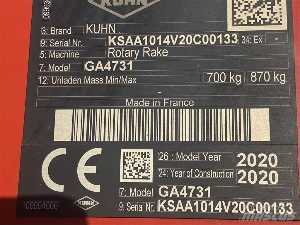 Kuhn GA 4731 Pradalges formuojantys padargai