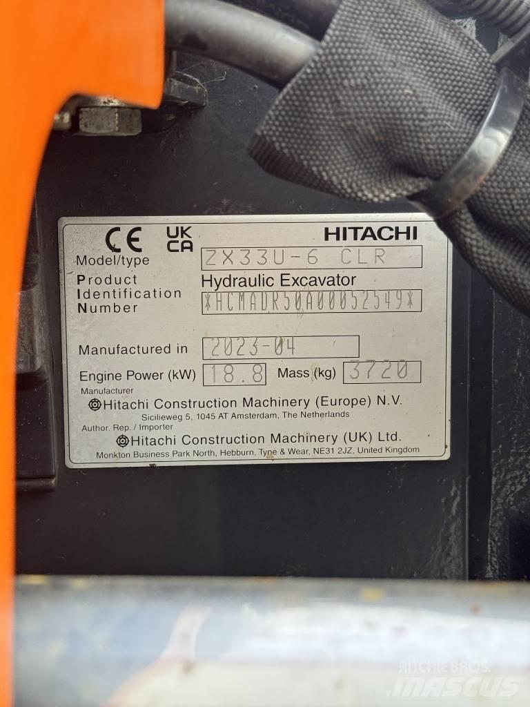 Hitachi ZX 33 U-6 Mini ekskavatoriai < 7 t
