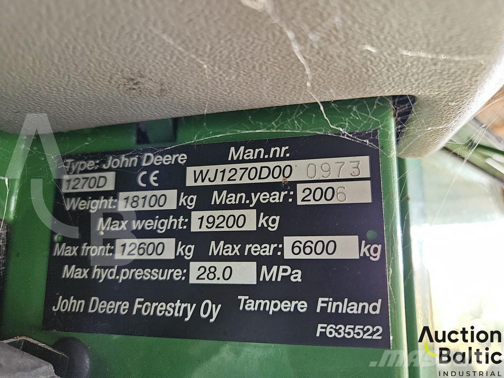 John Deere 1270 D Miško technika (Harvesteriai)