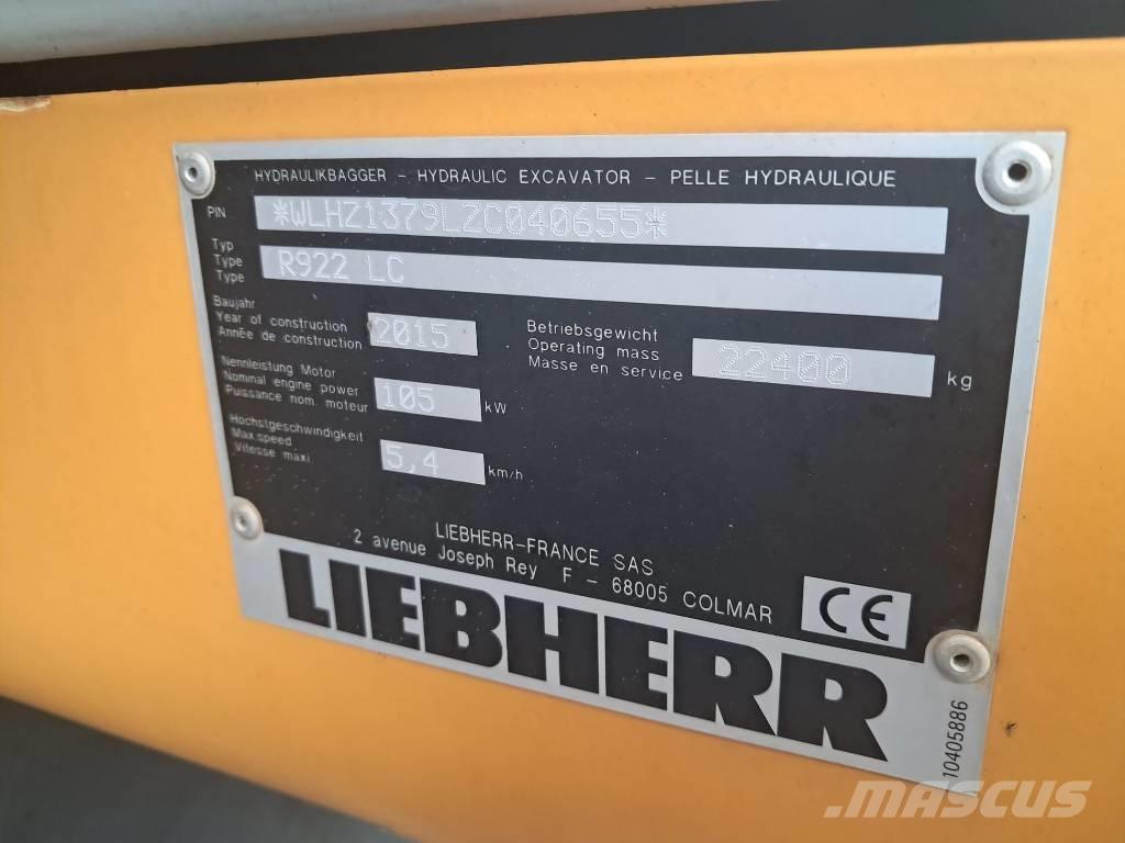 Liebherr R 922 LC Vikšriniai ekskavatoriai