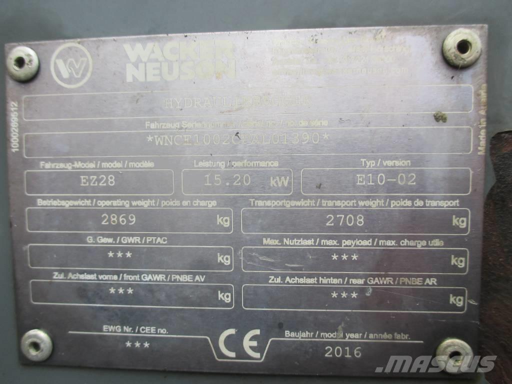 Wacker Neuson EZ 28 Mini ekskavatoriai < 7 t