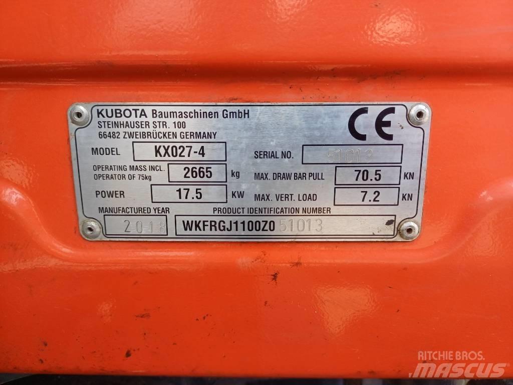 Kubota KX027-4 Mini ekskavatoriai < 7 t