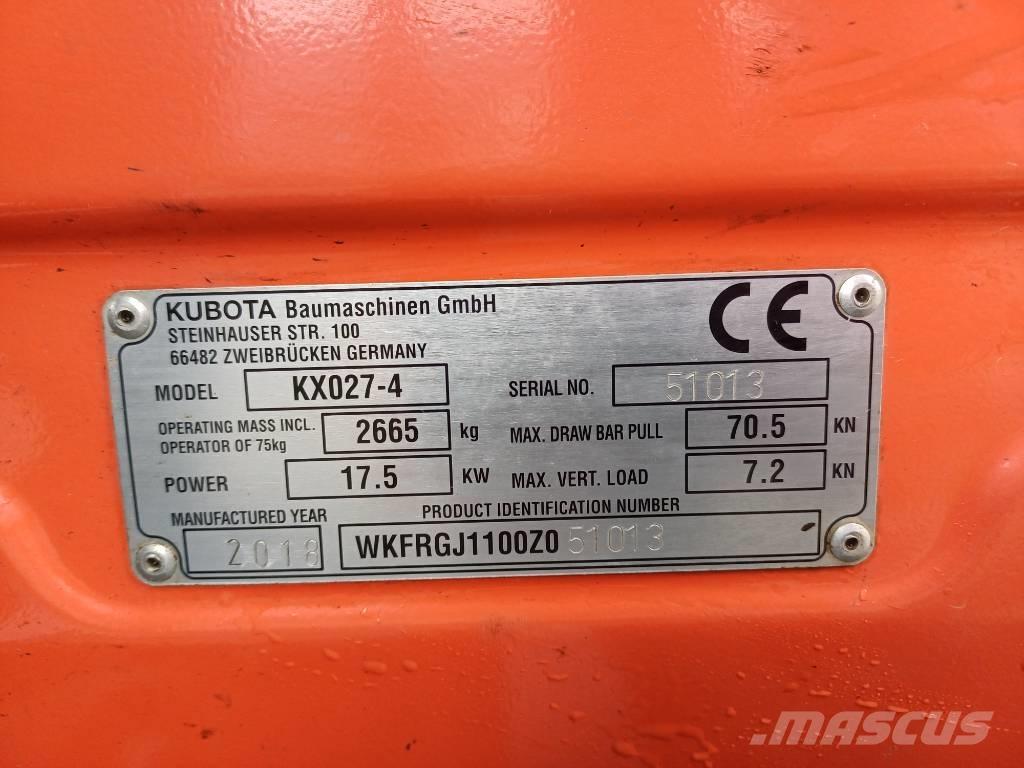 Kubota KX027-4 Mini ekskavatoriai < 7 t