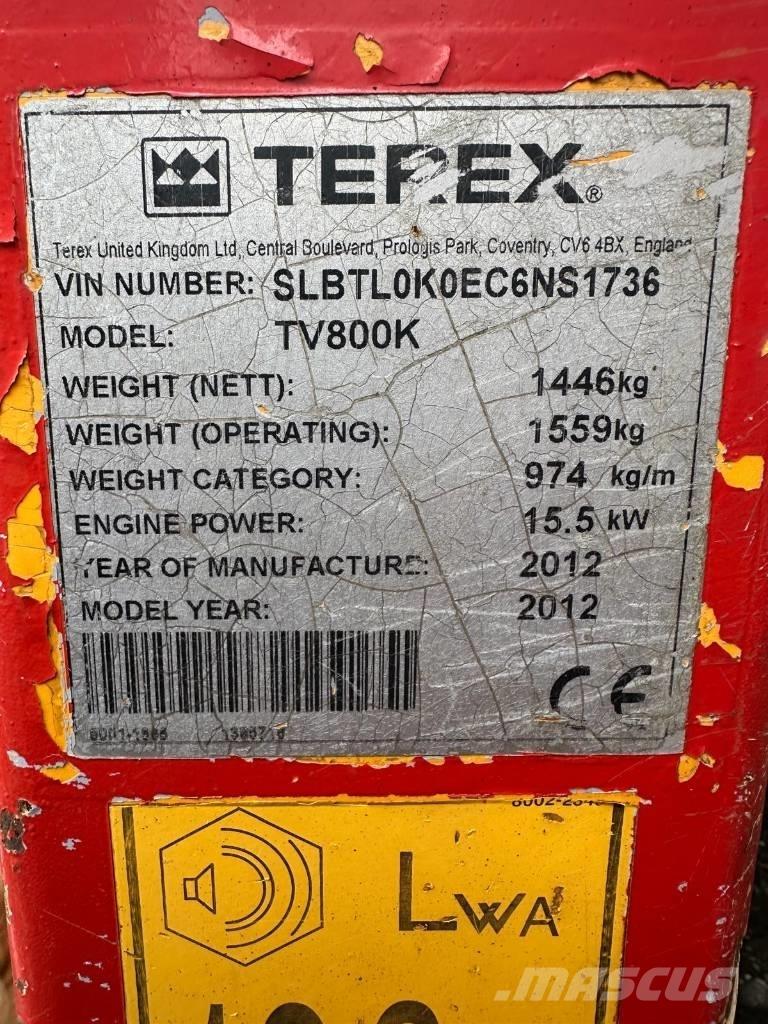 Terex TV 800 Porinių būgnų volai