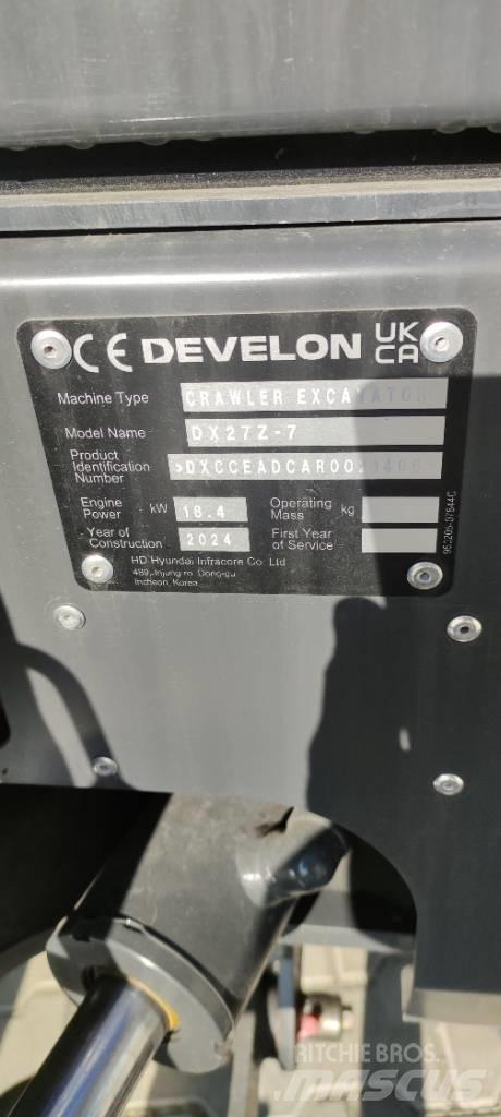 Develon DX 27 Z-7 Mini ekskavatoriai < 7 t