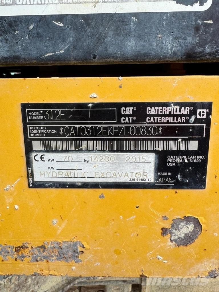 CAT 312 E Vikšriniai ekskavatoriai