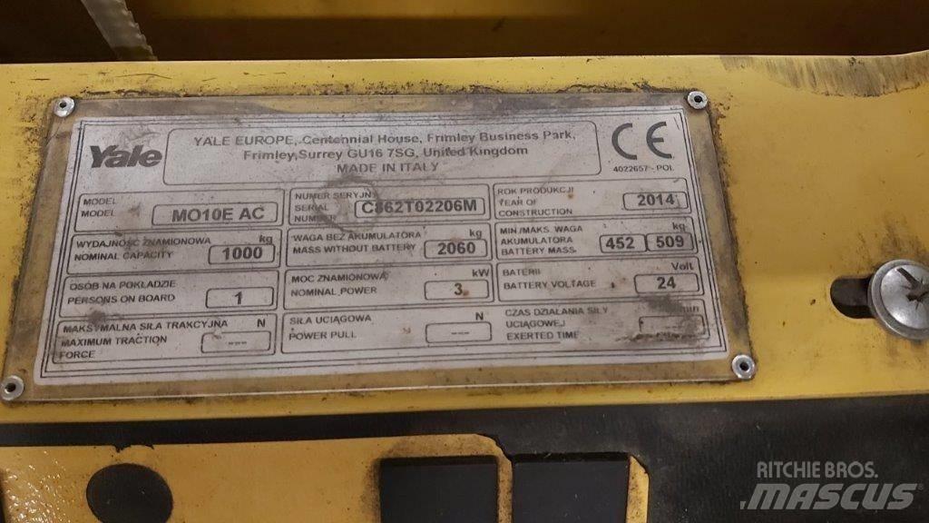 Yale MO10E Mažų aukščių užsakytų prekių krautuvai