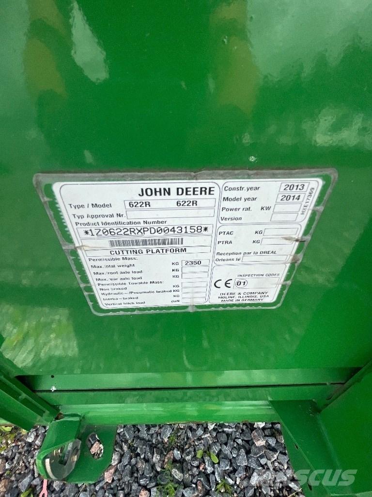 John Deere 622R Derliaus nuėmimo kombainų galvos