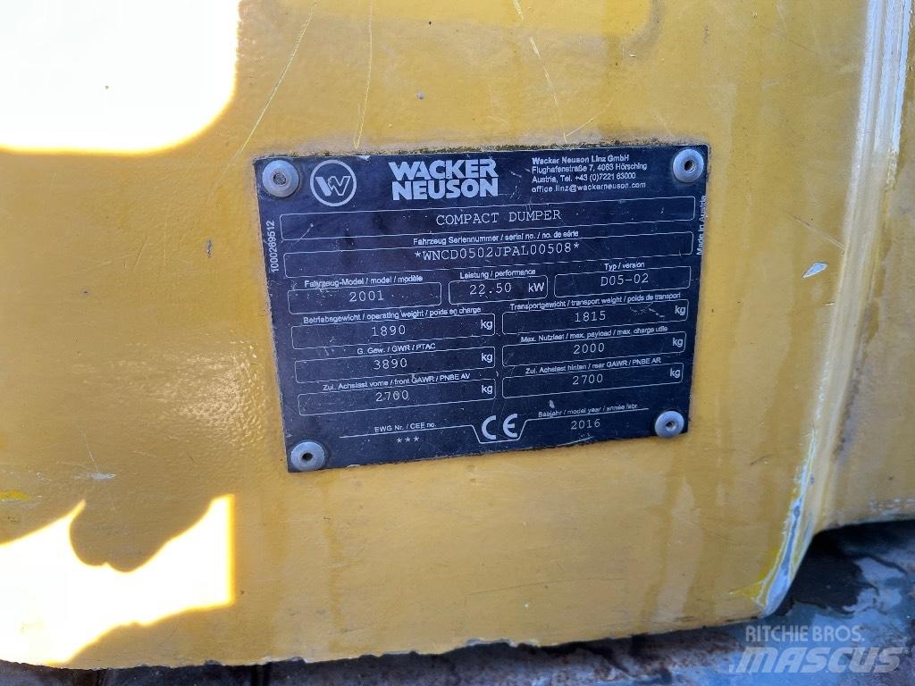 Wacker Neuson 2001 Statybiniai savivarčiai sunkvežimiai