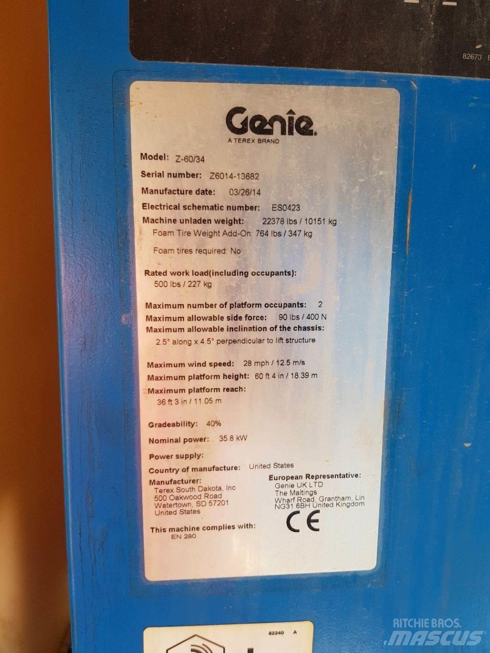 Genie Z60 Alkūniniai keltuvai