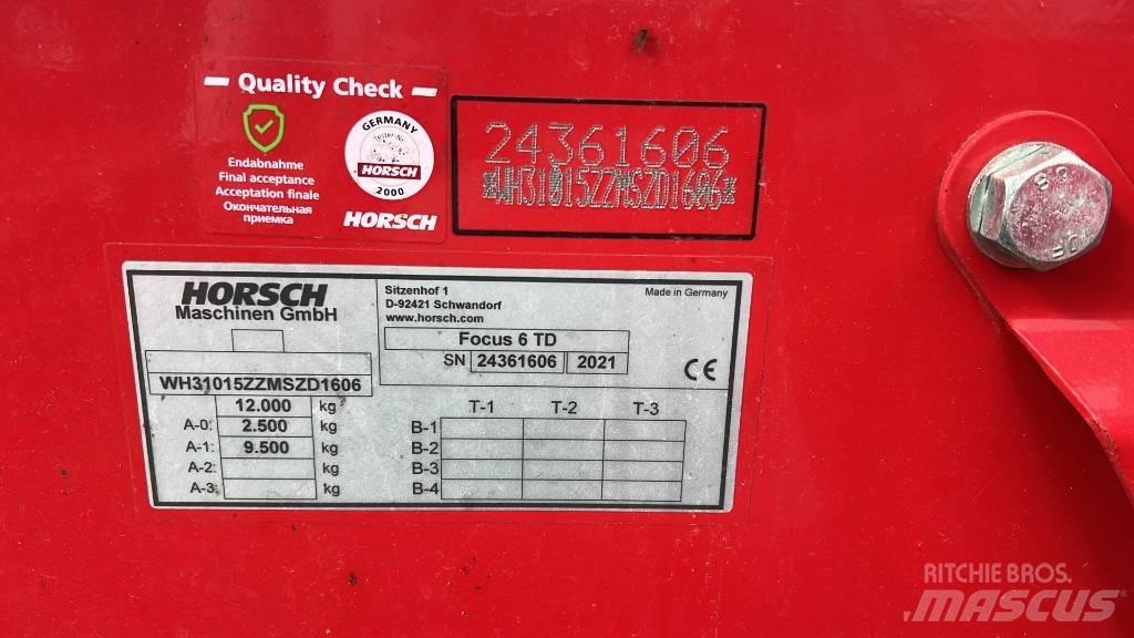 Horsch Focus 6 TD Sėjimo technika