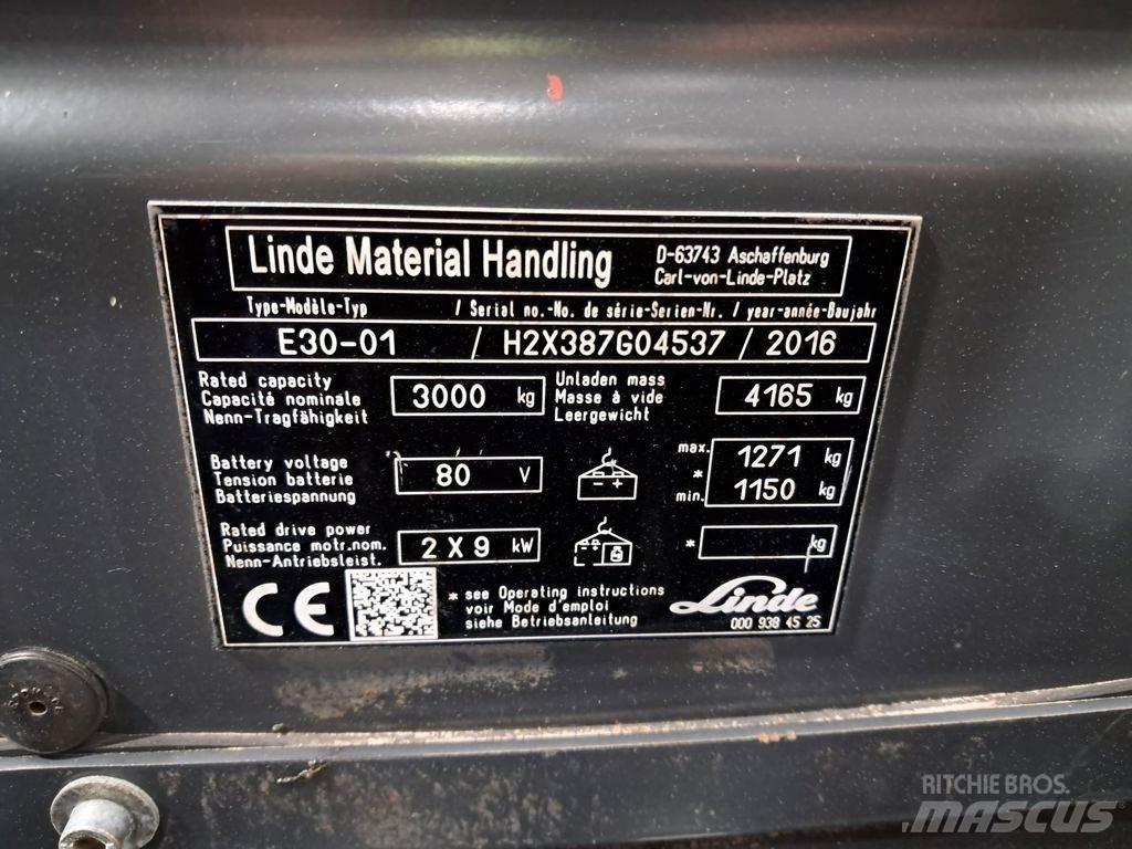 Linde E30-01 Elektriniai šakiniai krautuvai