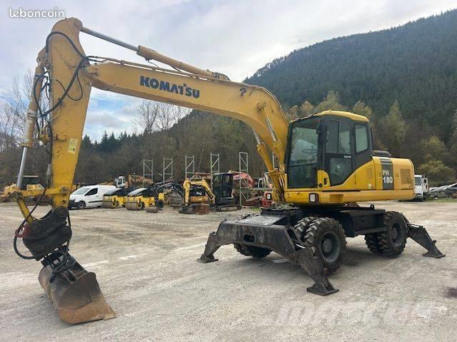 Komatsu PW 180 Ratiniai ekskavatoriai