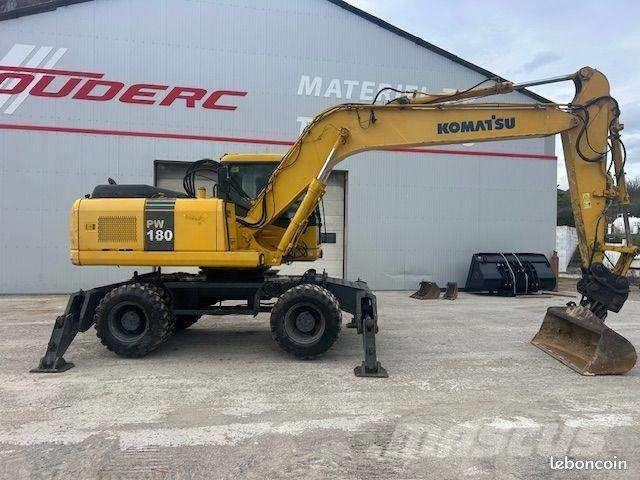 Komatsu PW 180 Ratiniai ekskavatoriai