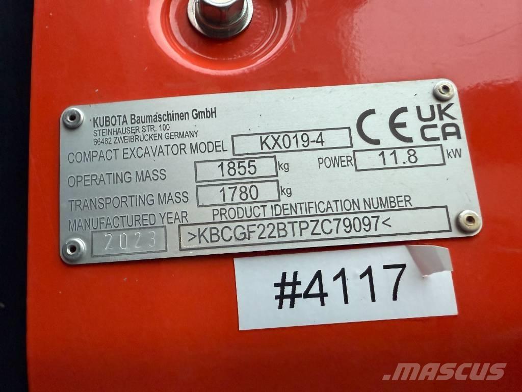 Kubota KX 019-4 Mini ekskavatoriai < 7 t
