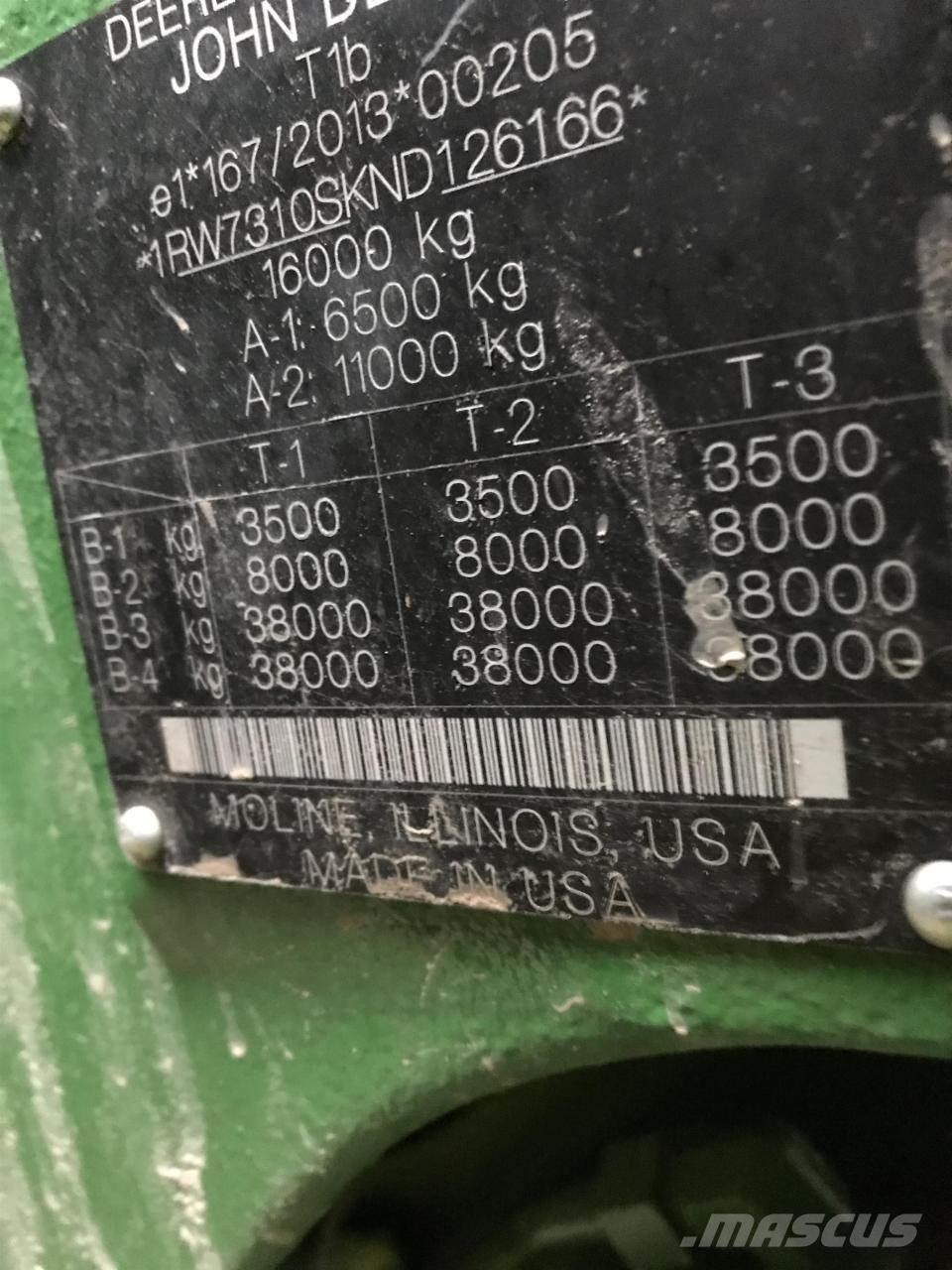 John Deere 7R 310 Traktoriai